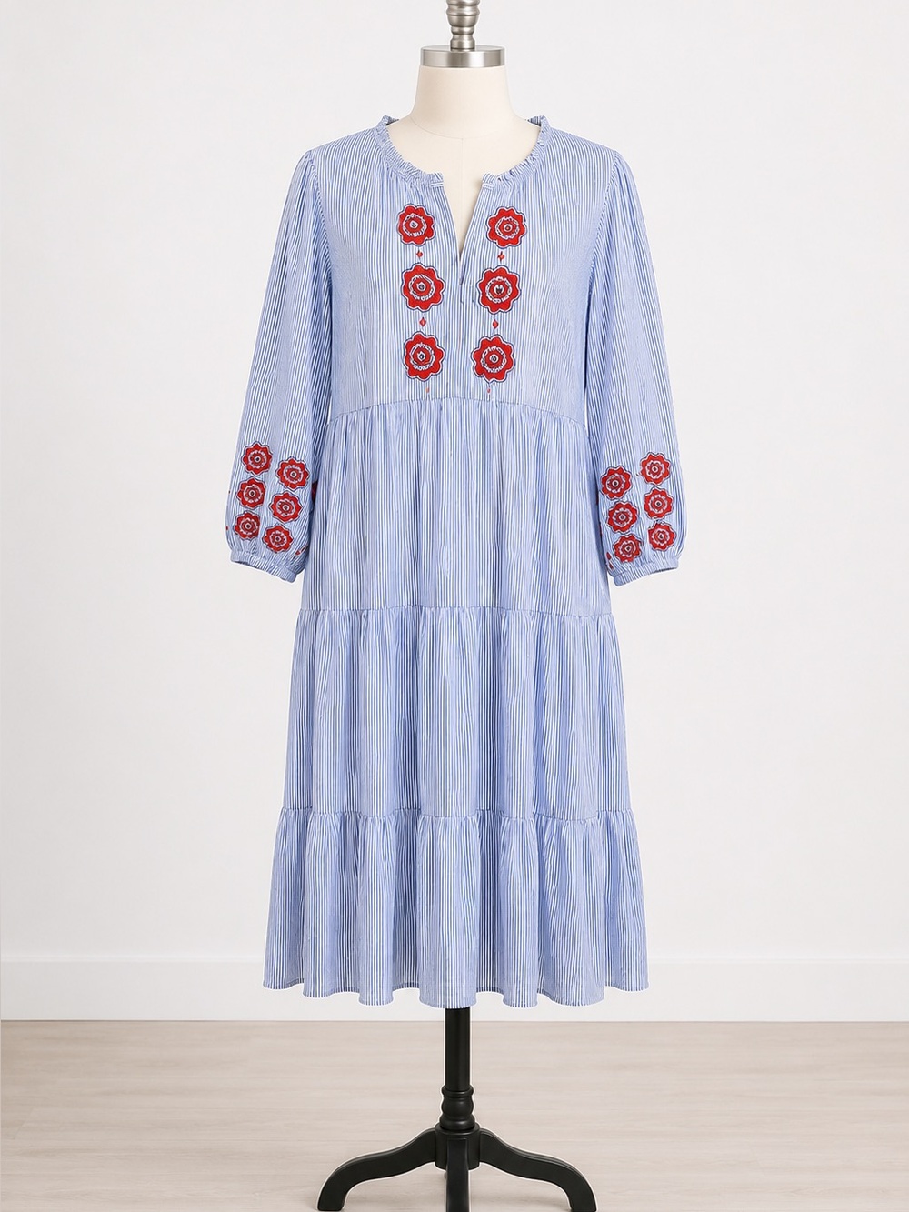 Tuckernuck Poppy Stripe Long Sleeve Salty Paloma Caftan Size XL